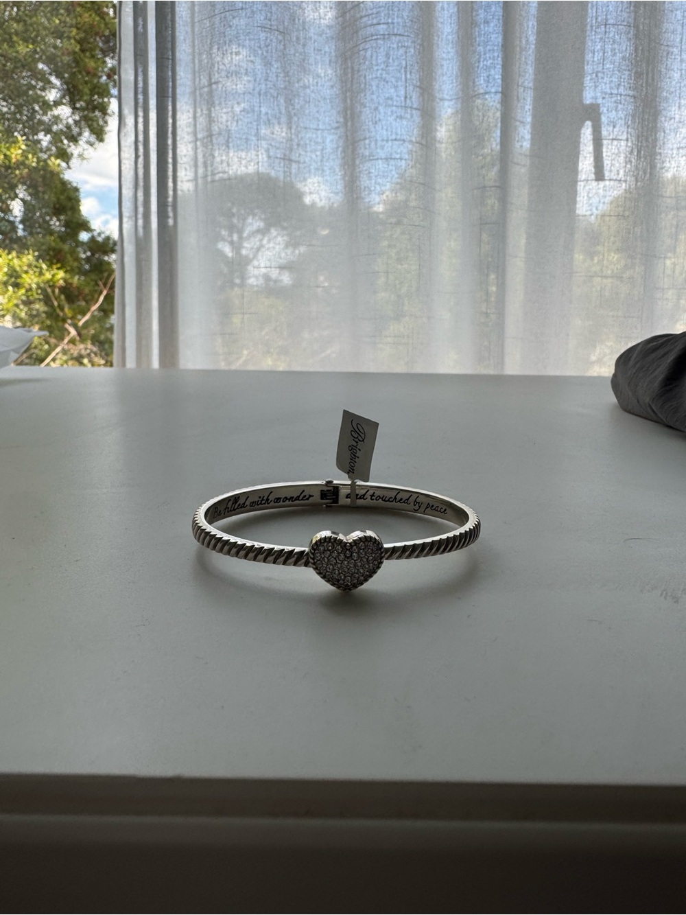 Brighton Silver Heart Bangle Bracelet